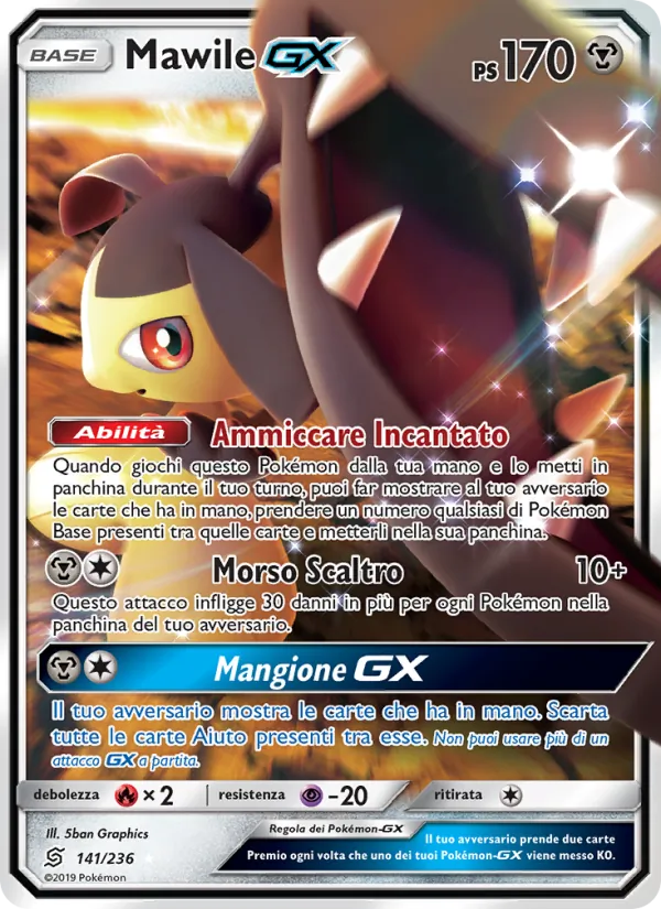 Carta Mawile GX dell'espansione Sintonia Mentale, numero 141/236