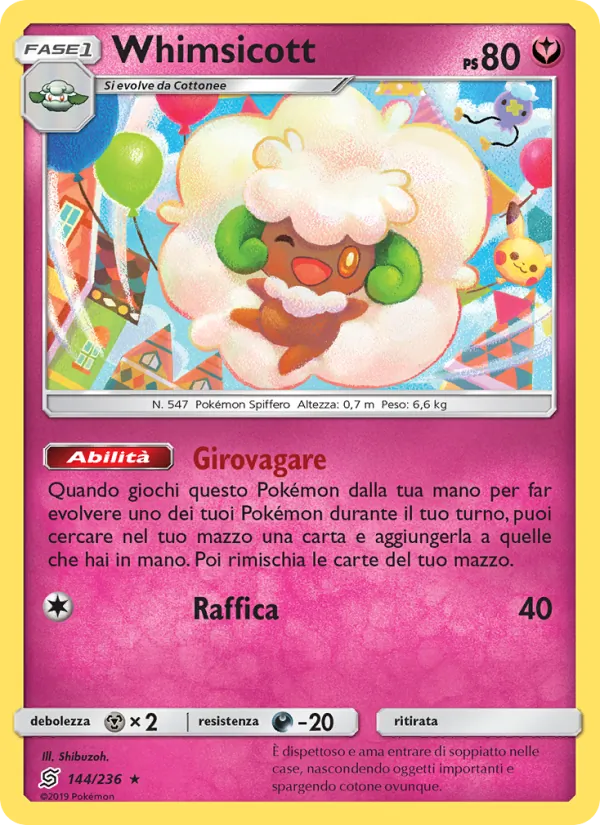 Carta Whimsicott dell'espansione Sintonia Mentale, numero 144/236