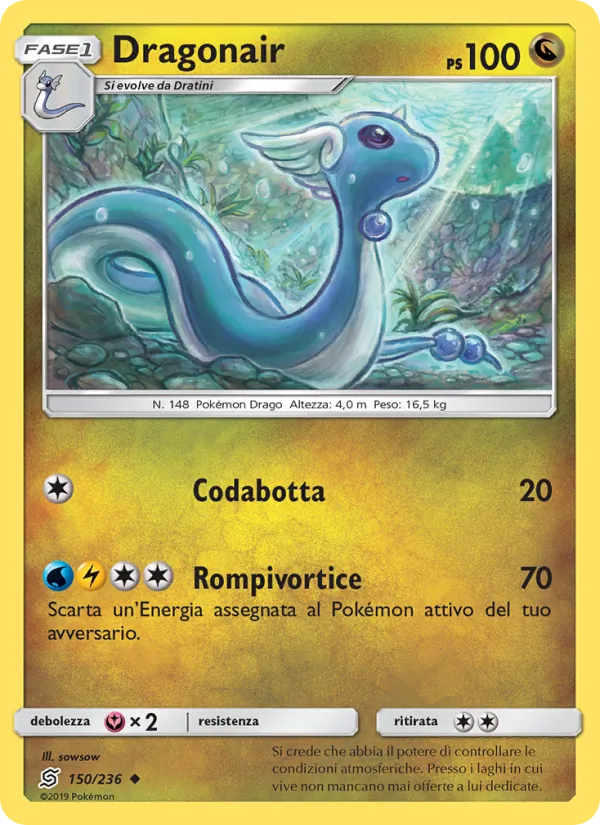 Carta Dragonair dell'espansione Sintonia Mentale, numero 150/236