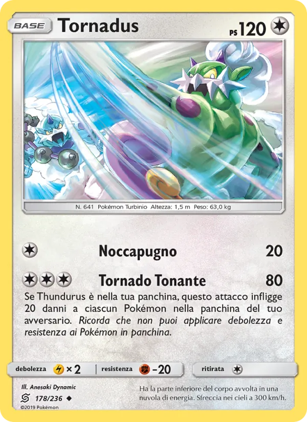 Carta Tornadus dell'espansione Sintonia Mentale, numero 178/236