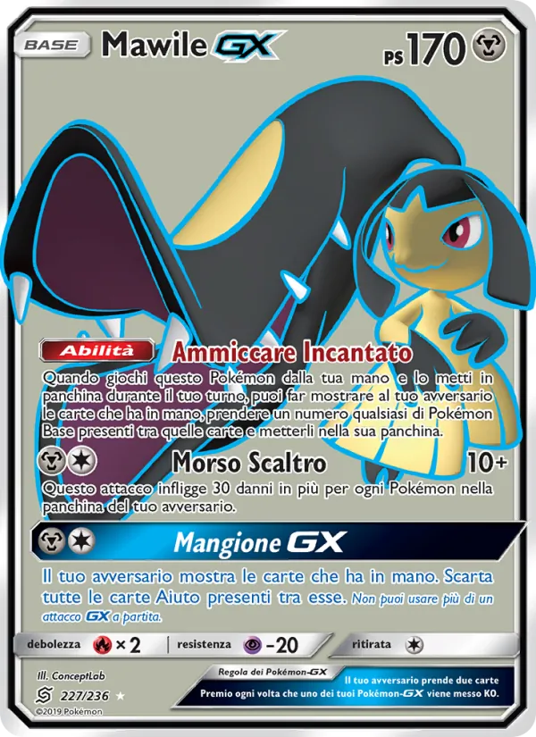 Carta Mawile GX dell'espansione Sintonia Mentale, numero 227/236