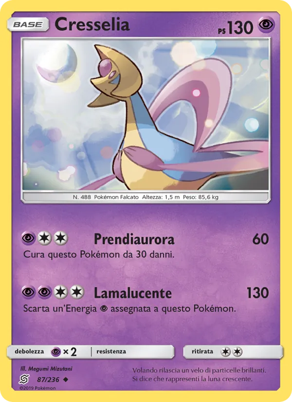 Carta Cresselia dell'espansione Sintonia Mentale, numero 87/236