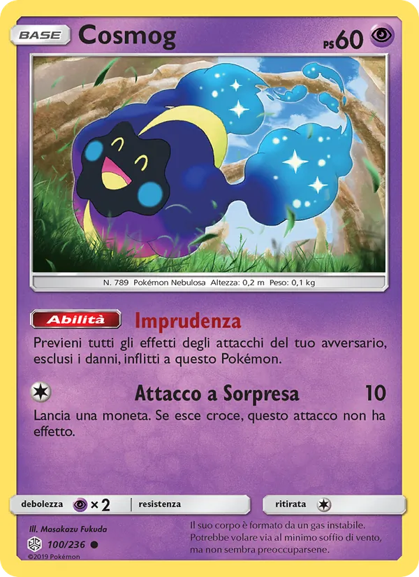 Carta Cosmog dell'espansione Eclissi Cosmica, numero 100/236