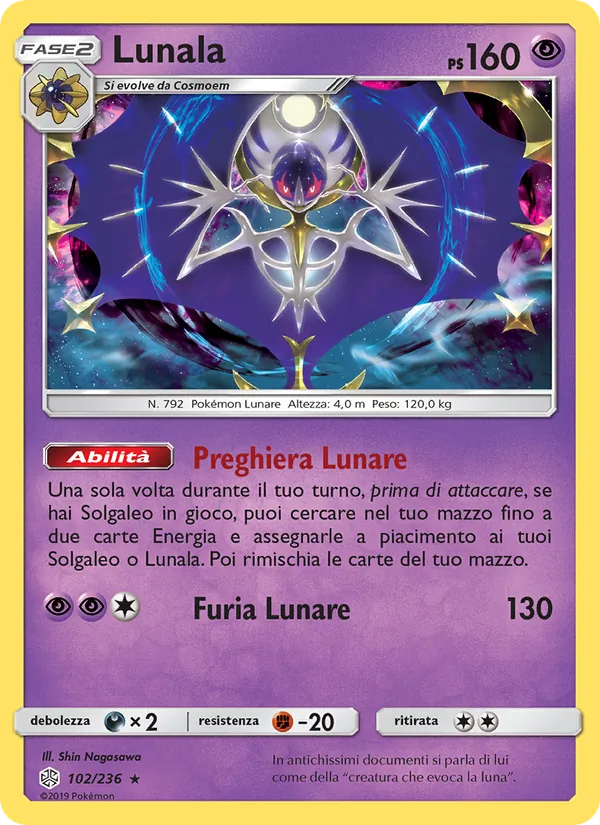 Carta Lunala dell'espansione Eclissi Cosmica, numero 102/236