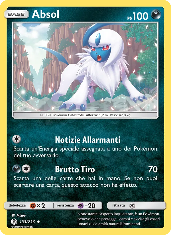 Carta Absol dell'espansione Eclissi Cosmica, numero 133/236