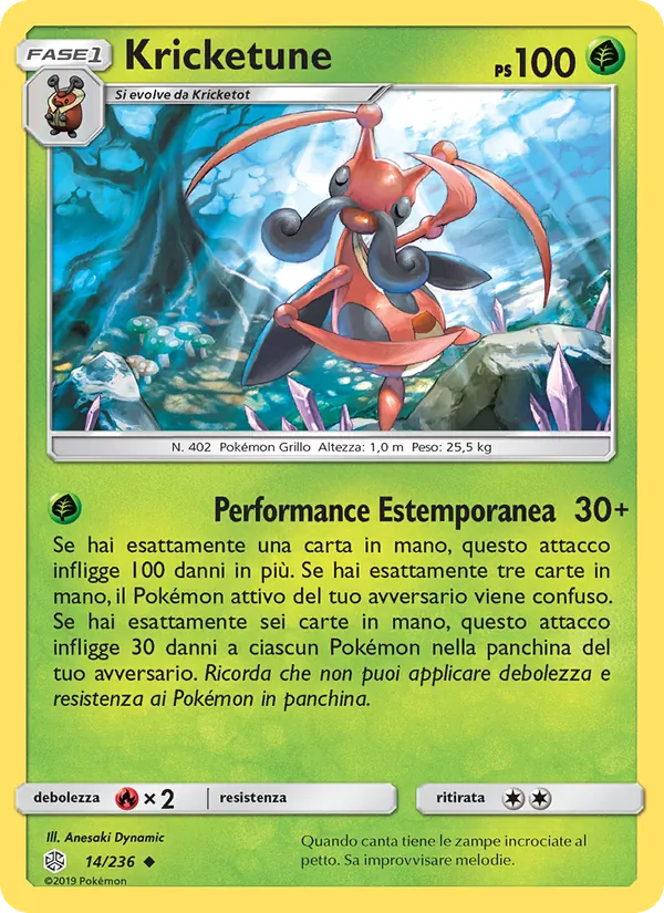 Carta Kricketune dell'espansione Eclissi Cosmica, numero 14/236