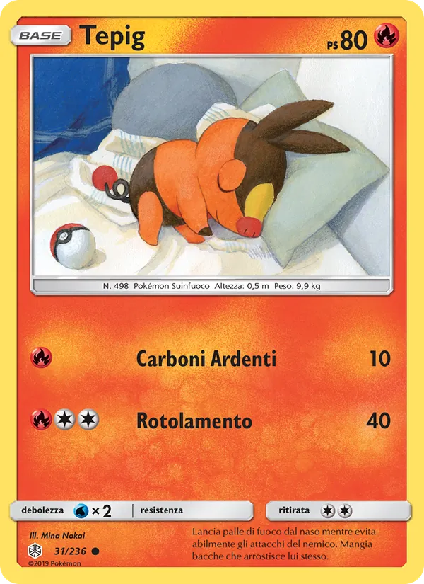Carta Tepig dell'espansione Eclissi Cosmica, numero 31/236