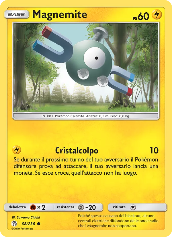 Carta Magnemite dell'espansione Eclissi Cosmica, numero 68/236