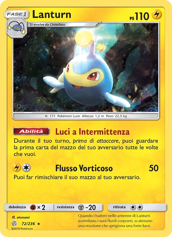Carta Lanturn dell'espansione Eclissi Cosmica, numero 72/236