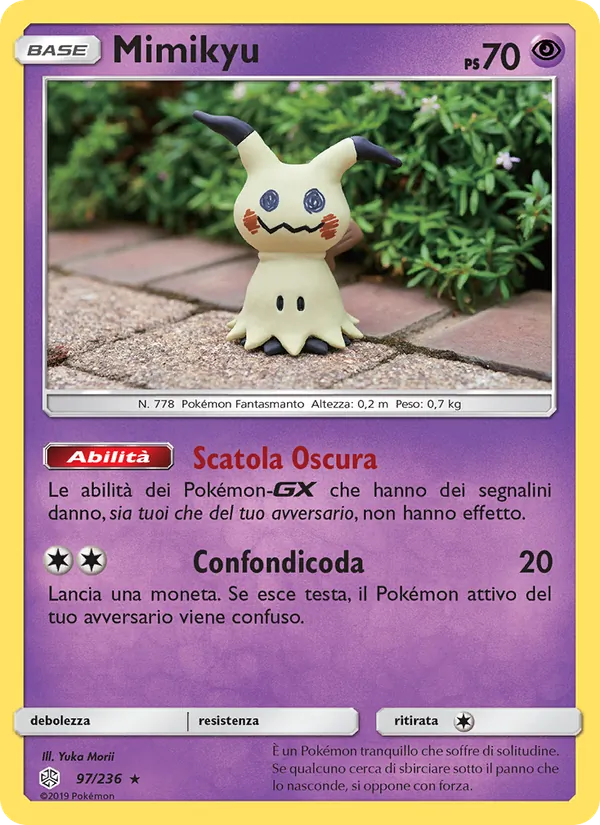 Carta Mimikyu dell'espansione Eclissi Cosmica, numero 97/236