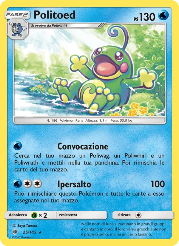 Carta Politoed dell'espansione Guardiani Nascenti, numero 25/145