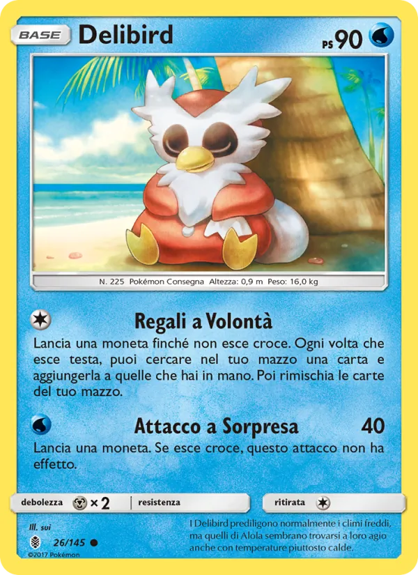 Carta Delibird dell'espansione Guardiani Nascenti, numero 26/145