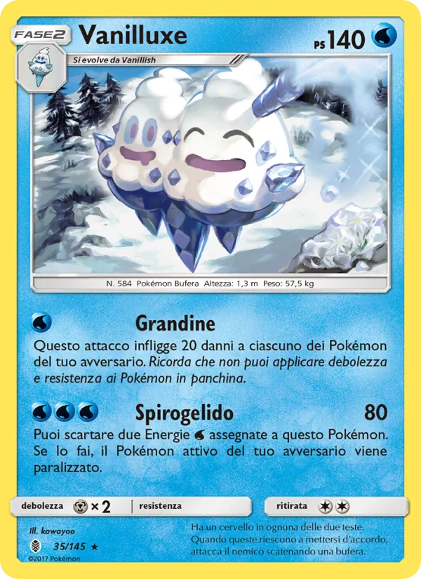 Carta Vanilluxe dell'espansione Guardiani Nascenti, numero 35/145