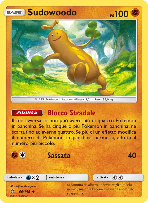 Carta Sudowoodo dell'espansione Guardiani Nascenti, numero 66/145