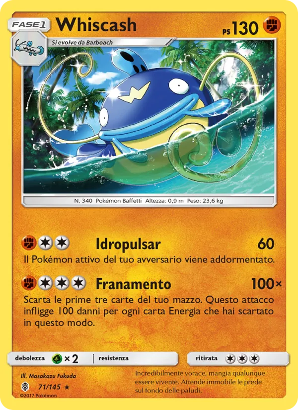 Carta Whiscash dell'espansione Guardiani Nascenti, numero 71/145