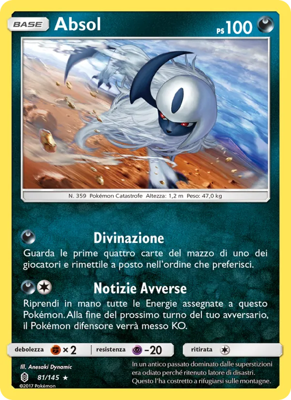 Carta Absol dell'espansione Guardiani Nascenti, numero 81/145