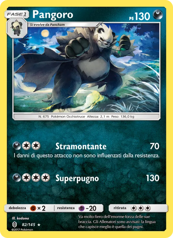 Carta Pangoro dell'espansione Guardiani Nascenti, numero 82/145