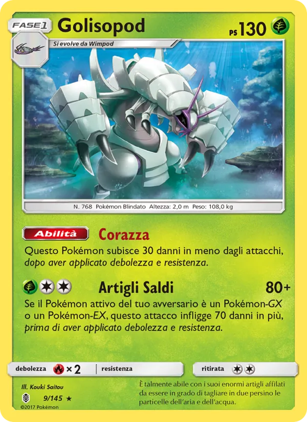 Carta Golisopod dell'espansione Guardiani Nascenti, numero 9/145