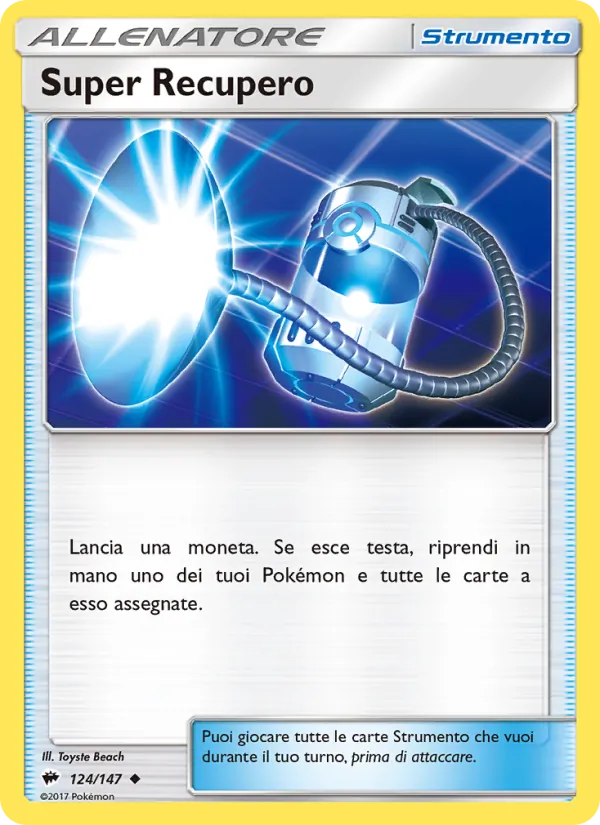 Carta Super Recupero dell'espansione Ombre Infuocate, numero 124/147