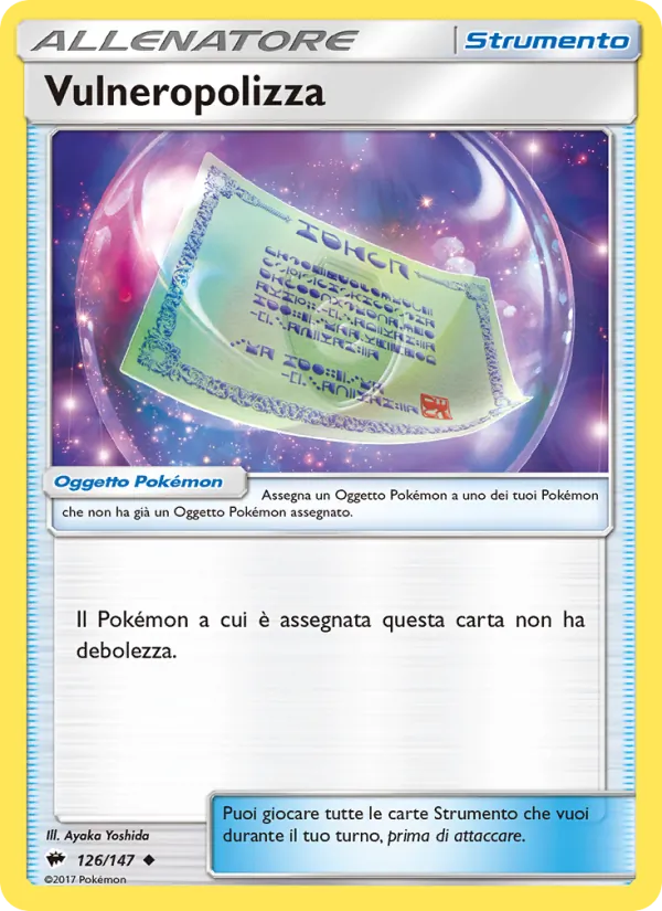 Carta Vulneropolizza dell'espansione Ombre Infuocate, numero 126/147