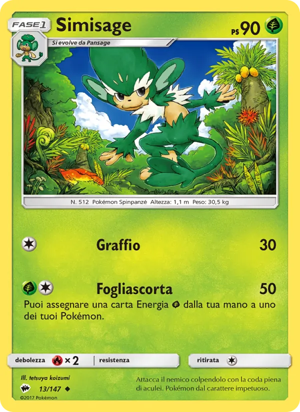 Carta Simisage dell'espansione Ombre Infuocate, numero 13/147