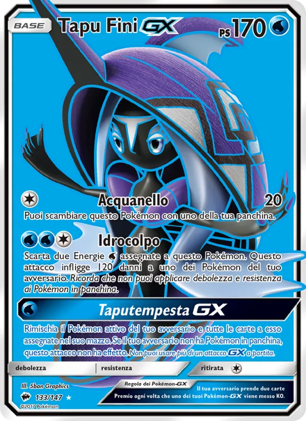 Carta Tapu Fini GX dell'espansione Ombre Infuocate, numero 133/147