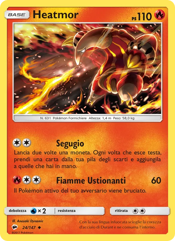 Carta Heatmor dell'espansione Ombre Infuocate, numero 24/147