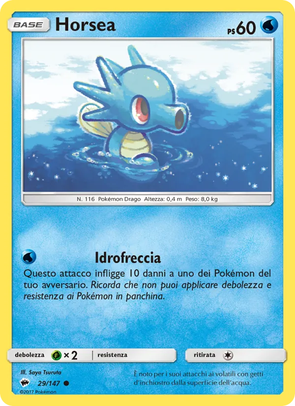 Carta Horsea dell'espansione Ombre Infuocate, numero 29/147