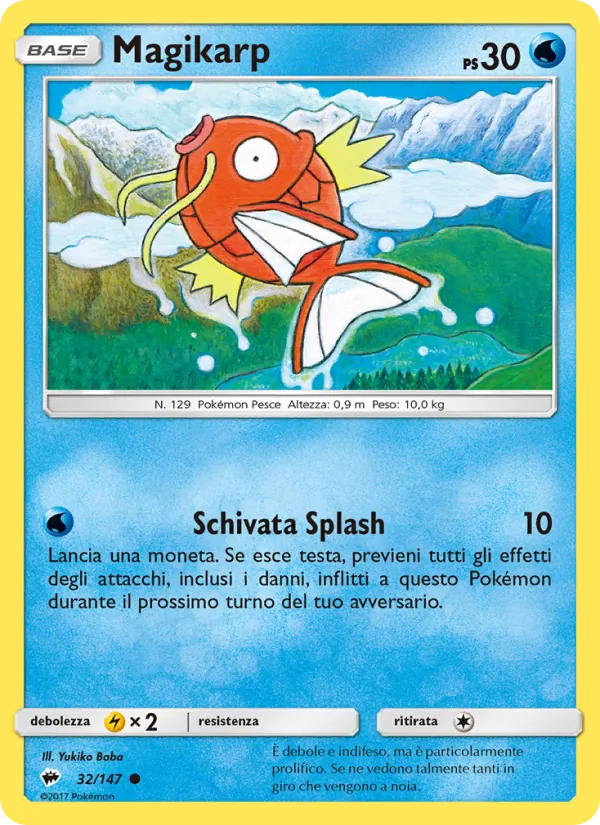 Carta Magikarp dell'espansione Ombre Infuocate, numero 32/147