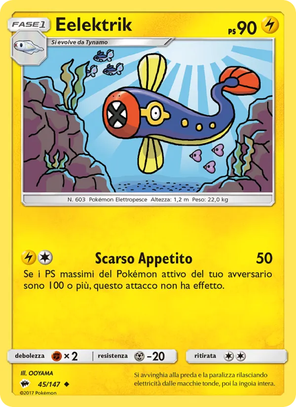 Carta Eelektrik dell'espansione Ombre Infuocate, numero 45/147