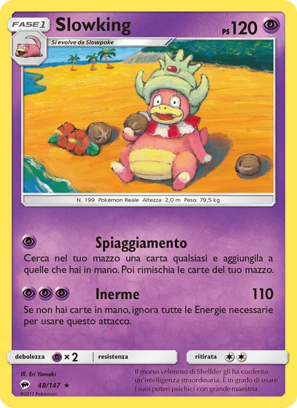 Carta Slowking dell'espansione Ombre Infuocate, numero 48/147