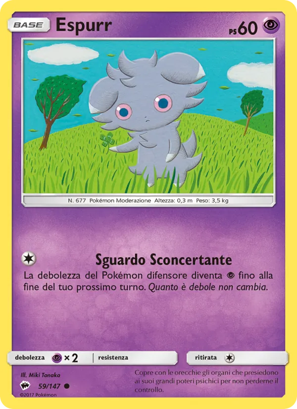 Carta Espurr dell'espansione Ombre Infuocate, numero 59/147