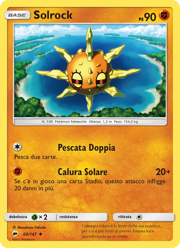 Carta Solrock dell'espansione Ombre Infuocate, numero 69/147