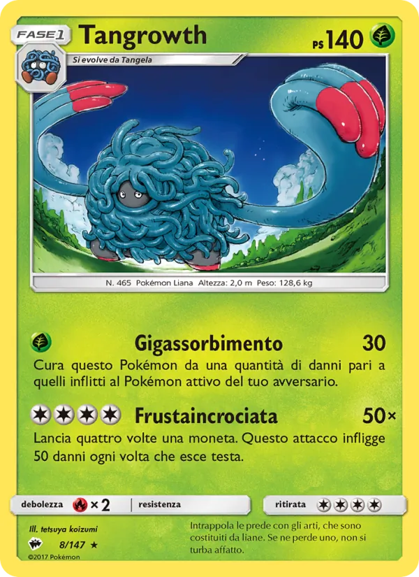 Carta Tangrowth dell'espansione Ombre Infuocate, numero 8/147