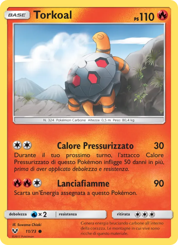 Carta Torkoal dell'espansione Leggende Iridescenti, numero 11/73