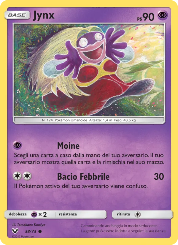 Carta Jynx dell'espansione Leggende Iridescenti, numero 38/73