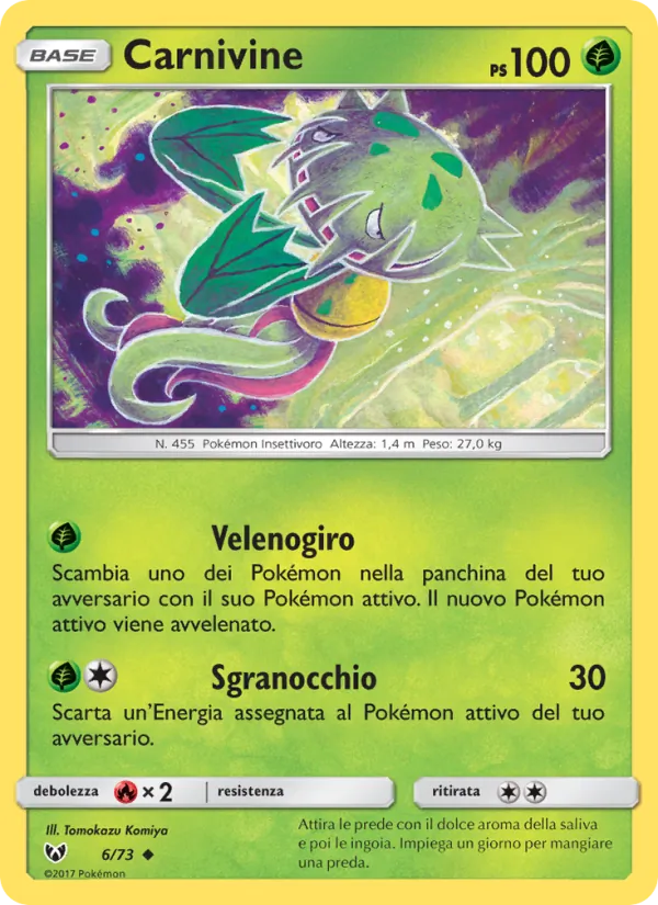 Carta Carnivine dell'espansione Leggende Iridescenti, numero 6/73