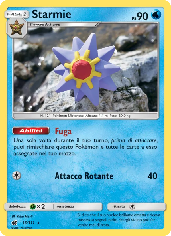 Carta Starmie dell'espansione Invasione Scarlatta, numero 16/111