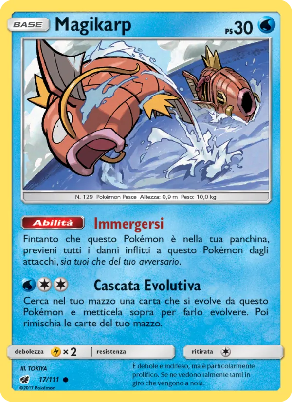 Carta Magikarp dell'espansione Invasione Scarlatta, numero 17/111