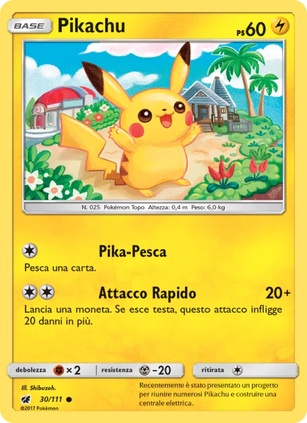 Carta Pikachu dell'espansione Invasione Scarlatta, numero 30/111