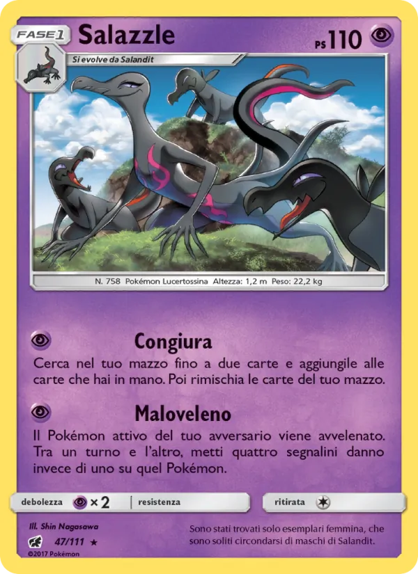Carta Salazzle dell'espansione Invasione Scarlatta, numero 47/111