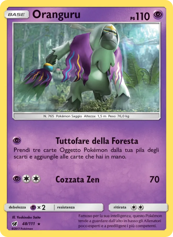Carta Oranguru dell'espansione Invasione Scarlatta, numero 48/111