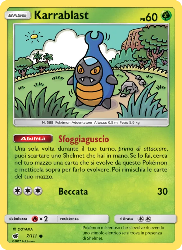 Carta Karrablast dell'espansione Invasione Scarlatta, numero 7/111