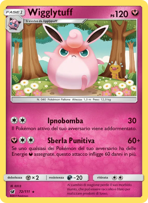 Carta Wigglytuff dell'espansione Invasione Scarlatta, numero 72/111