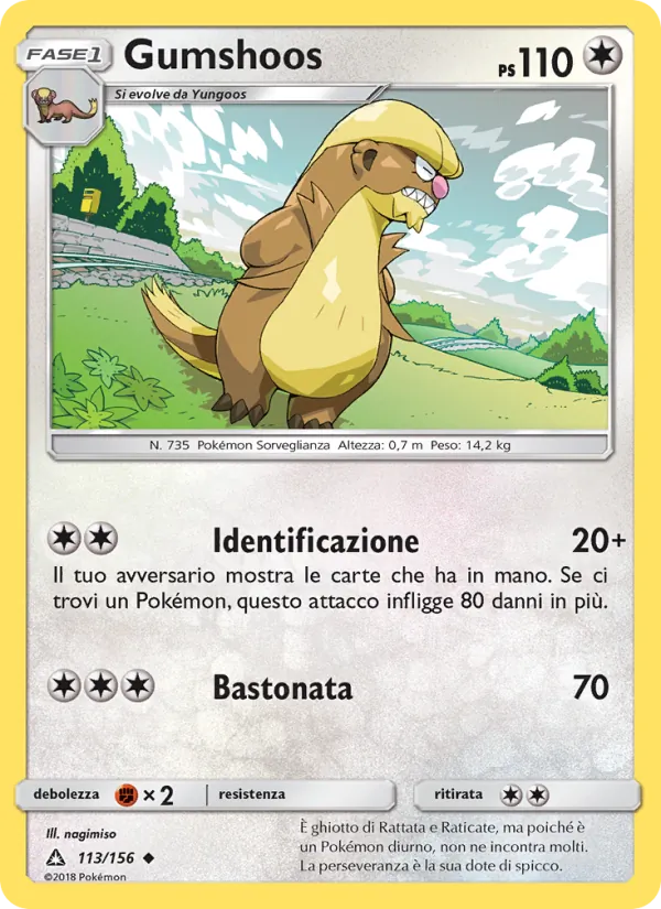 Carta Gumshoos dell'espansione Ultraprisma, numero 113/156