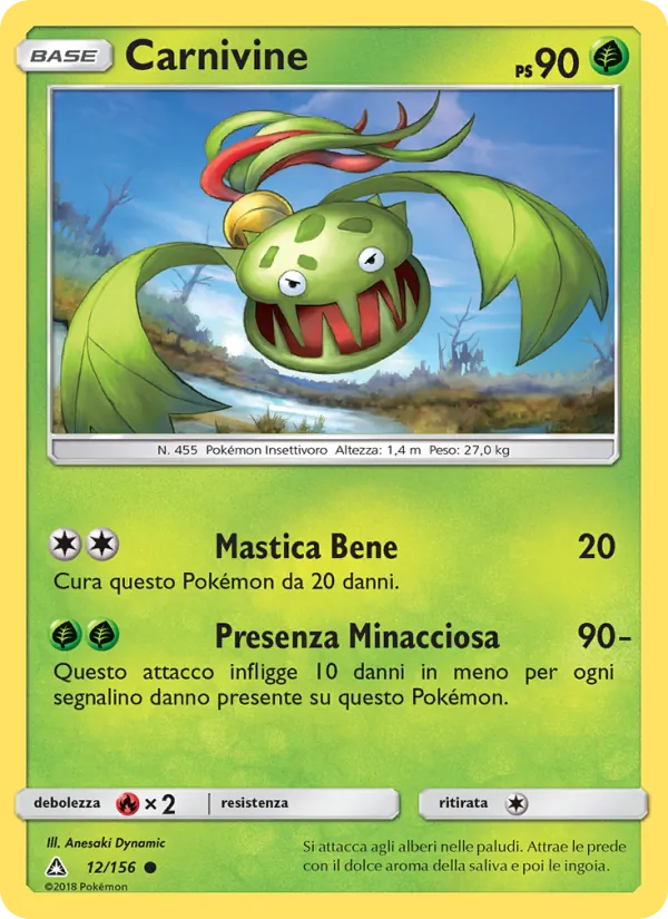 Carta Carnivine dell'espansione Ultraprisma, numero 12/156