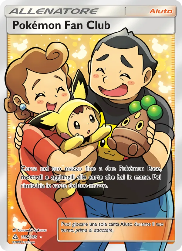 Carta Pokémon Fan Club dell'espansione Ultraprisma, numero 155/156