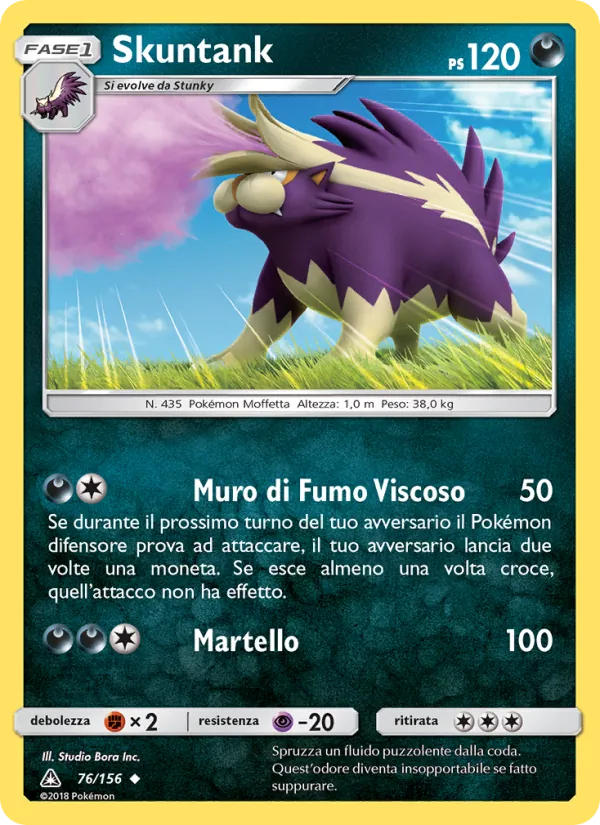 Carta Skuntank dell'espansione Ultraprisma, numero 76/156