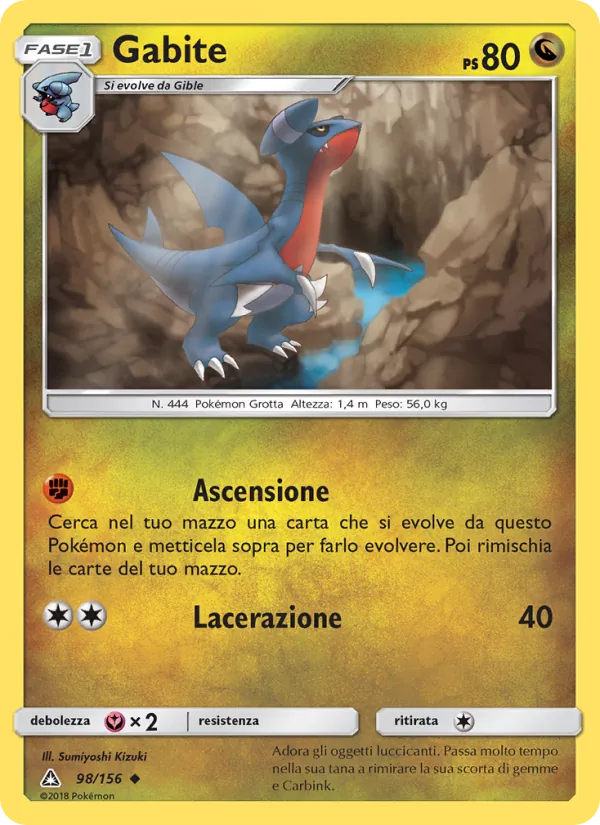Carta Gabite dell'espansione Ultraprisma, numero 98/156