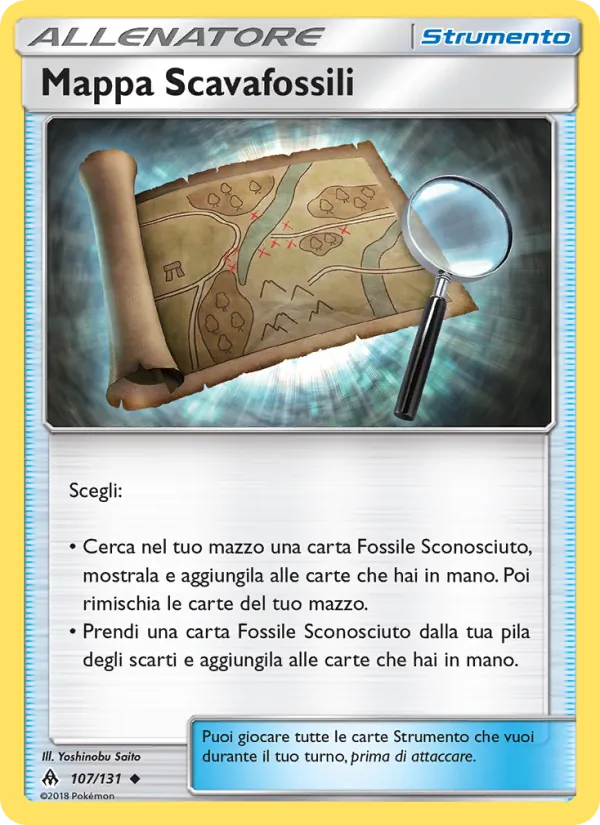 Carta Mappa Scavafossili dell'espansione Apocalisse Di Luce, numero 107/131